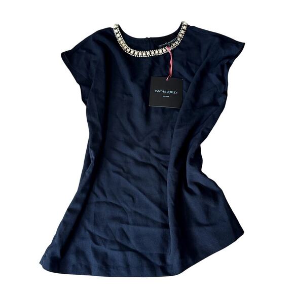 NWT Cynthia Rowley Bejeweled Collar Boxy Tank Women's Size Medium - Picture 3 of 4